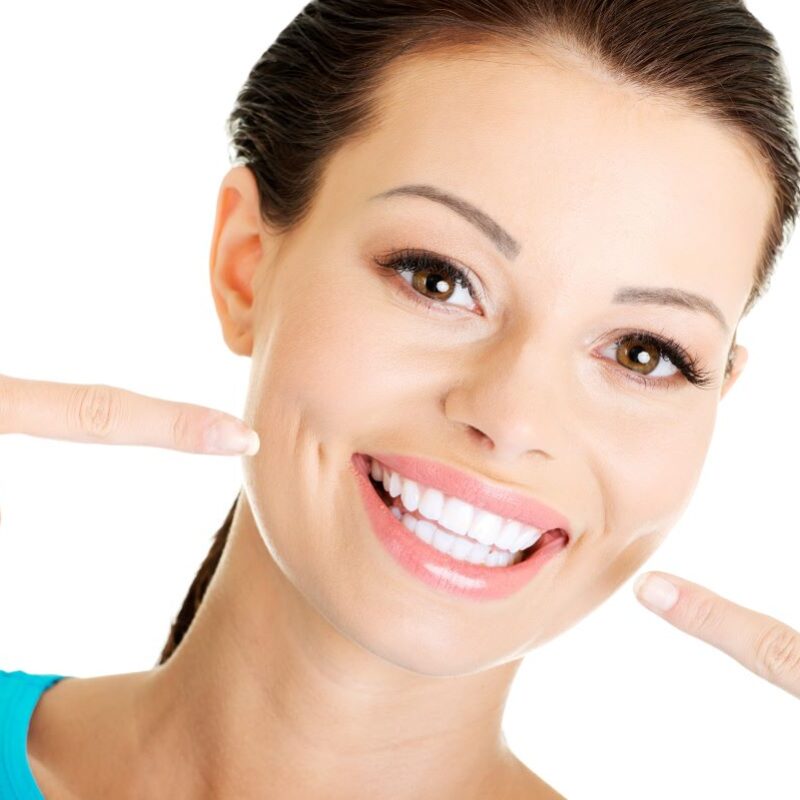 Woman with a healthy smile in Auburn, California.