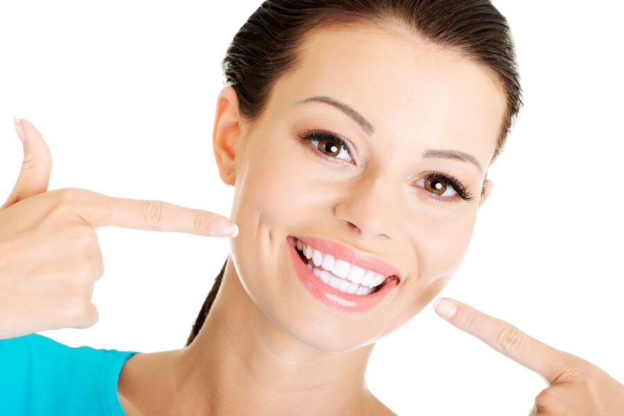 Woman with a healthy smile in Auburn, California.