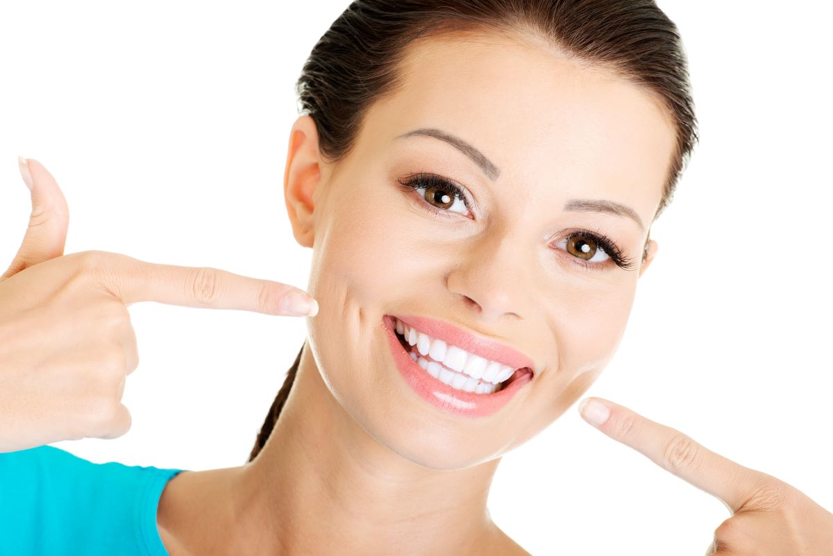 Woman with a healthy smile in Auburn, California.